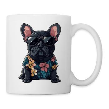 Buldog Français Chien Été - Mug blanc - blanc - Droite