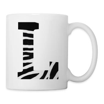 Letter l zebra - Mug - white - Right