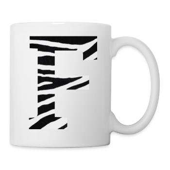 Buchstabe f Zebra - Tasse - Weiß - Rechts