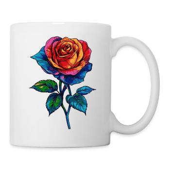 Rose - Tasse - Weiß - Rechts