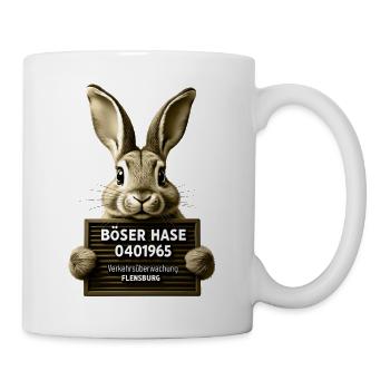 lustiges Autofahrer Punkte Flensburg Design - Tasse - Weiß - Rechts