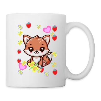 80s 90s Fox Foxes Kids Vintage Retro - Mug - white - Right