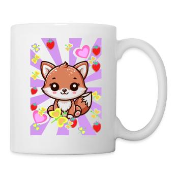 Retro Fox Foxes Kids Child Baby Vintage - Mug - white - Right