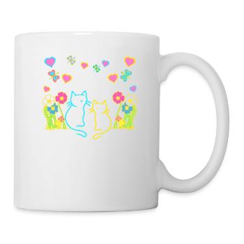 Rétro Été Chats Chat Enfants Enfant Bébé - Mug blanc - blanc - Droite