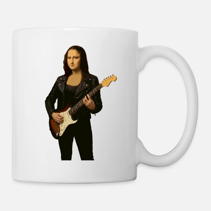 Mona Lisa rockt - Tasse - Weiß