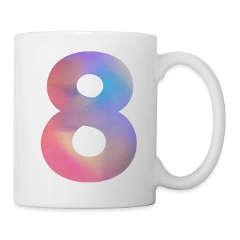 Colorful Number 8 - Mug - white - Right