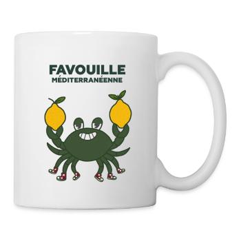 Crabe Vert ou Favouille et citrons - Mug blanc - blanc - Droite