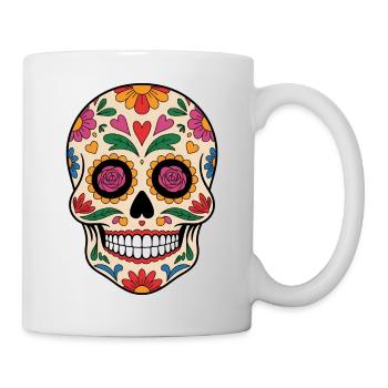 Crâne de sucre - Mug blanc - blanc - Droite