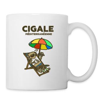 Cigale méditerranéenne - Mug blanc - blanc - Droite