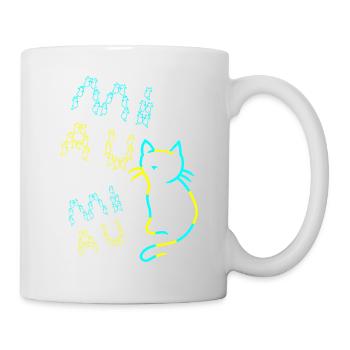 80er 90er Retro Katzen Katze Vintage - Tasse - Weiß - Rechts