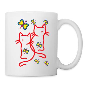 Années 80 Années 90 Chats Enfants Enfant - Mug blanc - blanc - Droite