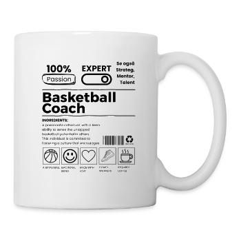 Leidenschaft des Basketballtrainers - Tasse - Weiß - Rechts
