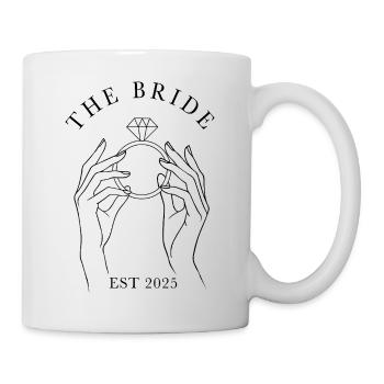 Hände mit Ring - The Bride, est 2025 - Tasse - Weiß - Rechts