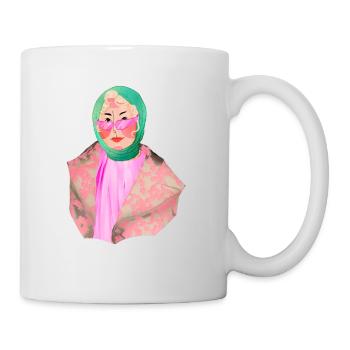 Lady in Pink - Tasse - Weiß - Rechts