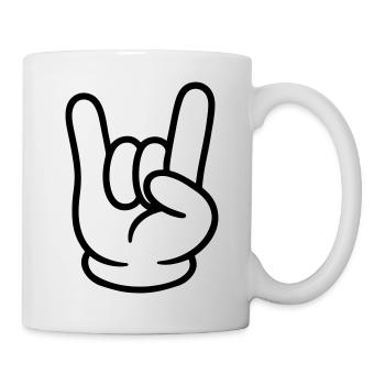 Hand Comic Party Sign - Mug - white - Right