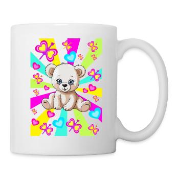 années 80 des années 90 Teddy Retro Teen Kids Ours Ours - Mug blanc - blanc - Droite
