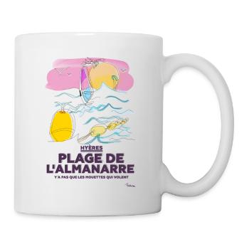 Kite Surf and WInd Surf at Almanarre Hyeres - Mug - white - Right