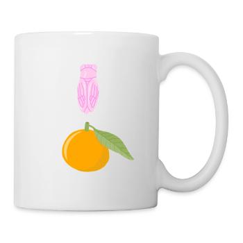 Pink cicada and Clementine - Mug - white - Right