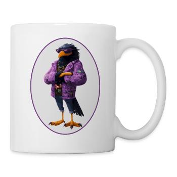 Rabe - Tasse - Weiß - Rechts