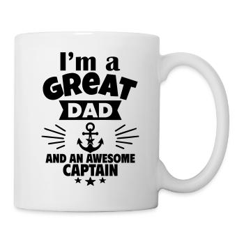 I'm a great dad and a strong captain - Mug - white - Right