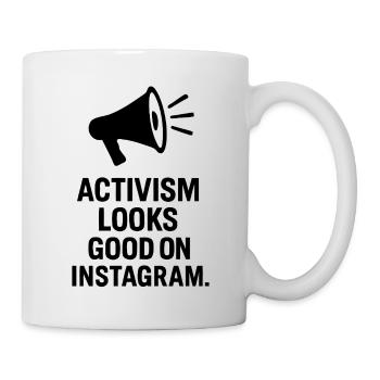 L’activisme a l’air goog sur instagram - Mug blanc - blanc - Droite