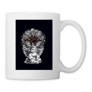 Angel Cross Crosses Crucifix Spirituel - Mug - white - Right