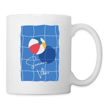 Piscine et été - Mug blanc - blanc - Droite