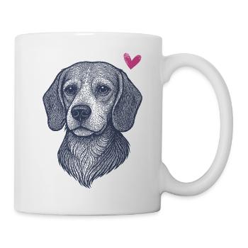 Beagle – Curious, Cute, Unstoppable - Mug - white - Right