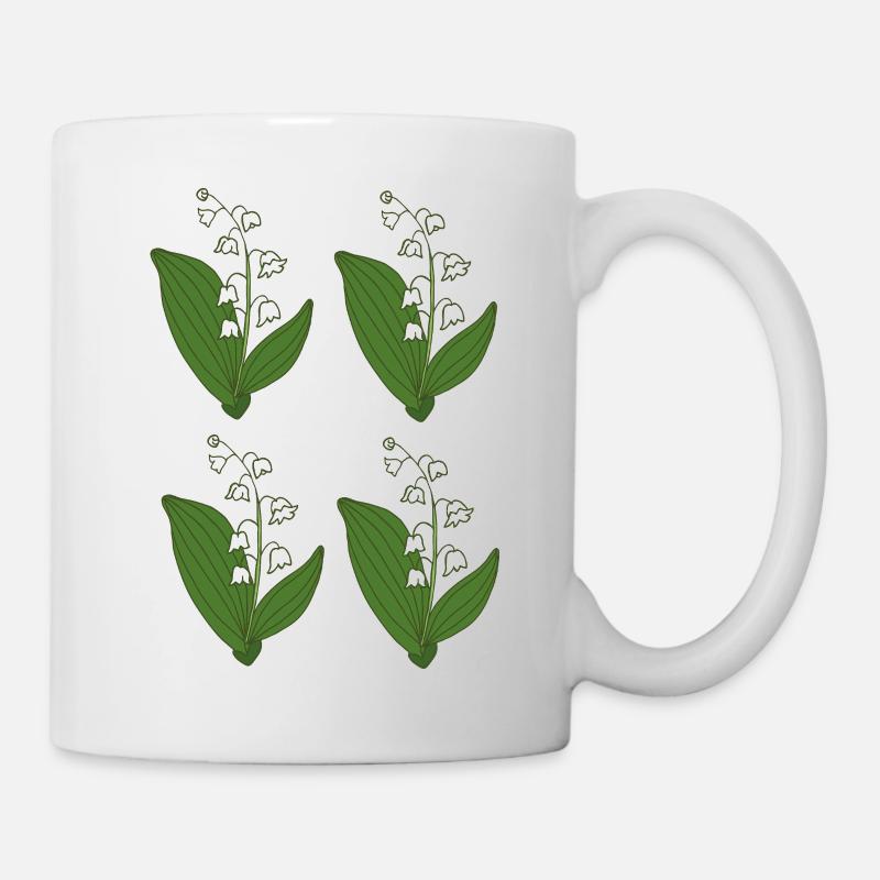 Muguet 4 pièces - Mug blanc - blanc