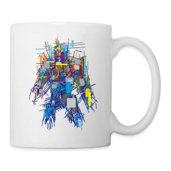 Abstrakt - Tasse - Weiß - Rechts