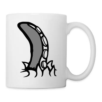 Tentakel Kraken Monster aufgerissens Shirt Alien - Tasse - Weiß - Rechts