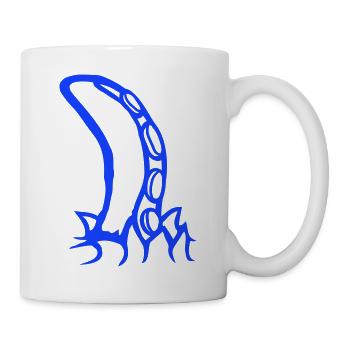 Tentakel Kraken Monster aufgerissens Shirt Alien - Tasse - Weiß - Rechts
