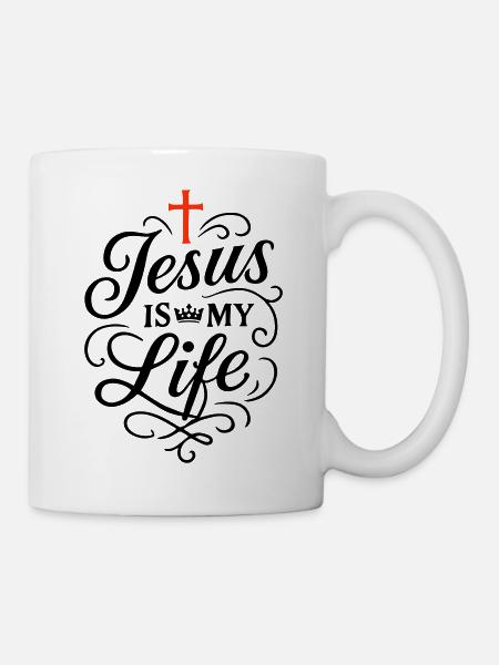 Jésus Ma Vie Foi - Mug blanc - blanc
