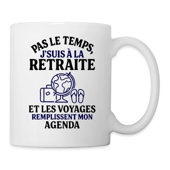 Retraite & voyages cadeau de départ à la retraite - Mug blanc - blanc - Droite