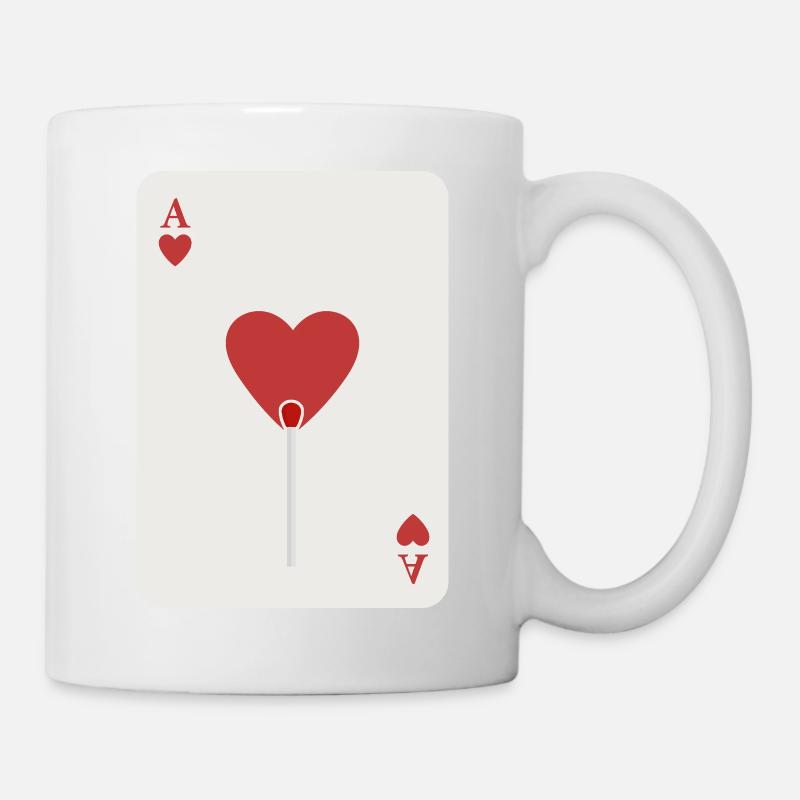 Herz Ass - Tasse - Weiß