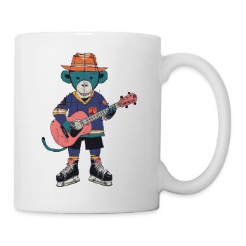 Musique de singe - Mug blanc - blanc - Droite
