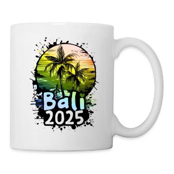 Bali 2025 Urlaub Palmen - Tasse - Weiß - Rechts