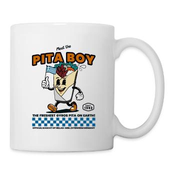 Pita Boy Gyros Grèce Mascotte Vintage - Mug blanc - blanc - Droite