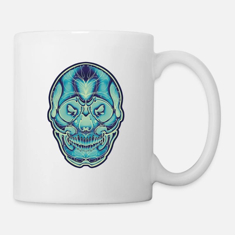 Blue skull by Owan - Mug - white