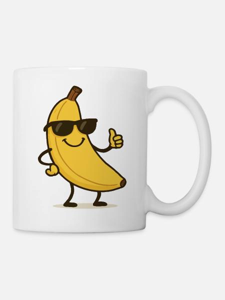 Banaan Stripverhaal - Mok - wit