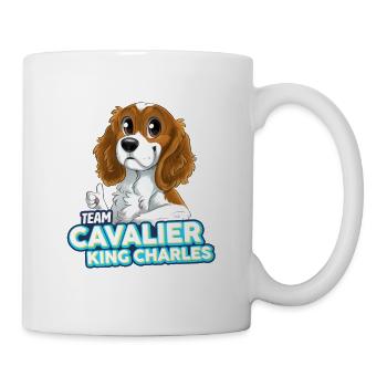 TEAM Cavalier King Charles - Weiß & Hellbraun - Tasse - Weiß - Rechts