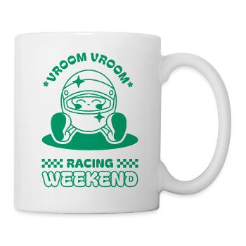 Racing Weekend - Vroom Vroom (grüne Ausgabe) - Tasse - Weiß - Rechts