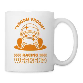 Racing Weekend - Vroom Vroom (orange Edition) - Tasse - Weiß - Rechts