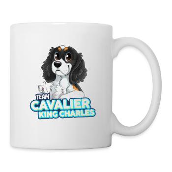 TEAM Cavalier King Charles - Noir Tricolore - Mug blanc - blanc - Droite