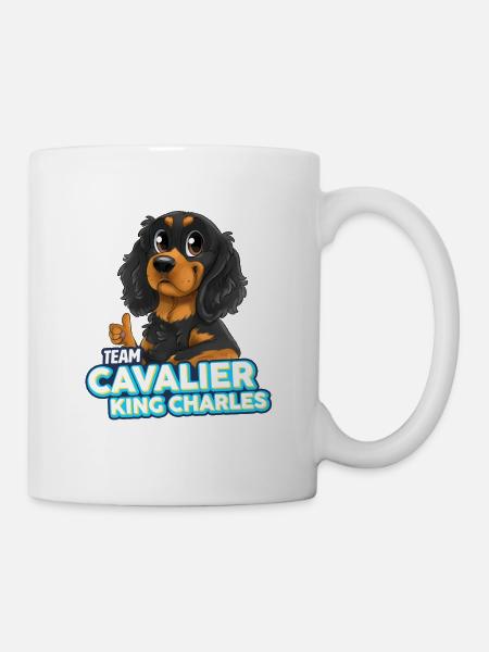 TEAM Cavalier King Charles - Black & Tan - Mug - white