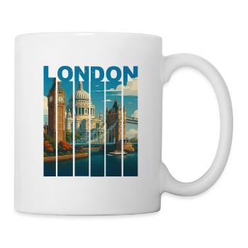London Skyline Shirt - Tasse - Weiß - Rechts