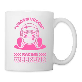Racing Weekend - Vroom Vroom (pinke Edition) - Tasse - Weiß - Rechts