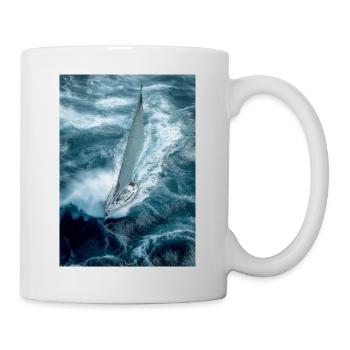 Furchtlose Reise in turbulenten Gewässern - Tasse - Weiß - Rechts