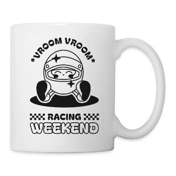 Racing Weekend - Vroom Vroom (Black Edition) - Tasse - Weiß - Rechts