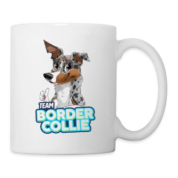 TEAM Border Collie Shorthair - Blue Merle Tri - Mug - white - Right